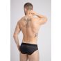 Maskulo Klassischer Mesh Brief in Weiß/Schwarz