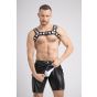 Maskulo Klassischer Mesh Brief in Weiß/Schwarz