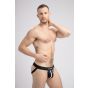 Maskulo Mesh Jockstrap mit weißer Kontrastpaspelierung