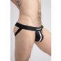 Maskulo Mesh Jockstrap mit weißer Kontrastpaspelierung