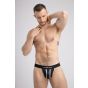 Maskulo Mesh Jockstrap mit weißer Kontrastpaspelierung