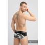 Maskulo Militair Brief mit Hebeband C-Ring in Schwarz