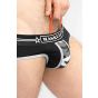 Maskulo Militair Brief mit Hebeband C-Ring in Schwarz