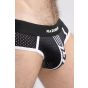 Maskulo Printed Mesh Brief in Black/White