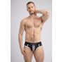 Maskulo Printed Mesh Brief in Black/White