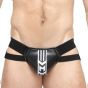 Maskulo Skulla Jockstrap in Schwarz mit weißen Akzenten