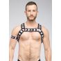 Maskulo Skulla X-Style Bulldog Harness in Black/White