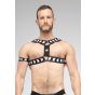 Maskulo Skulla X-Style Bulldog Harness in Black/White