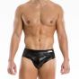 Modus Vivendi Black Leatherlook Bottomless Brief