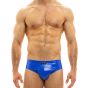 Modus Vivendi Viral Vinyl Bottomless Brief in Blau