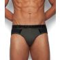 Pump Ribbed Brief in Army Green