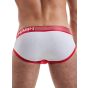 Pump Ribbed Brief in Red