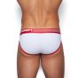 Pump Ribbed Brief in Red