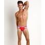 Pump Ribbed Brief in Red