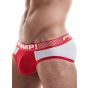 Pump Ribbed Brief in Red