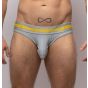 Sukrew Classic Brief in Grey with Neon Highlights