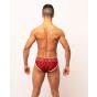 Sukrew Classic Brief in Burgundy/Cream