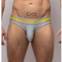 Sukrew Klassiker Brief in Grau mit Neon Highlights