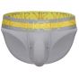 Sukrew Klassiker Brief in Grau mit Neon Highlights