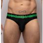 Sukrew Klassiker Brief in Schwarz mit Highlights