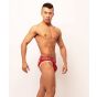 Sukrew V-Thong in Burgundy / Cream