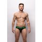 Sukrew V-String in Schwarz mit Neon-Highlights