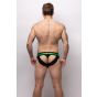 Sukrew V-String in Schwarz mit Neon-Highlights