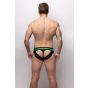 Sukrew V-Thong in Black with Neon Highlights