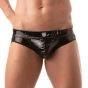 TOF Vinyl Jock Brief in Schwarz