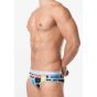 Toot Squarre Pattern Brief in Grau