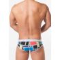 Toot Squarre Pattern Brief in Grey