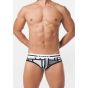 Toot Squarre Pattern Brief in White