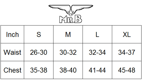 MrB Sizing Tabel